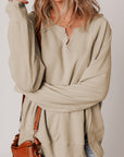 Ashley Sleeve Side Slit Sweatshirt