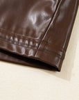 Mila Drawstring Hem Leather Jacket
