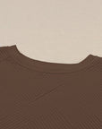 Textured Top and Pants Set