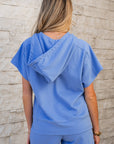 Karina Casual Zipped Short Sleeve Hoodie and Shorts Set