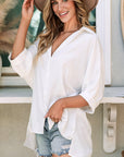 Itzel Puff Sleeve Oversize Shirt