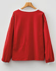 Varsity Stripe Crew Neck Long Sleeve Top