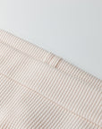Solid Waffle Knit Asymmetric Neck Long Sleeve Top