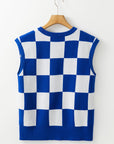 Dulce Dark Cherckerboard Sweater