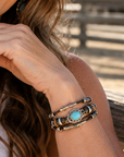 Western Oval Fashion Turquoise Bracelet