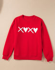 Clementine Print Valentines Heart Sweatshirt
