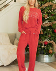 Ava Fiery Jolly Corded Long Sleeve Top
