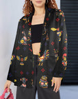 Colores de Mexico Mexican Talavera Animals Floral Women's Blazer