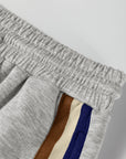 Stripe Patchwork Quarter-Zip Pullover and Pant Set
