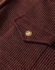 Ribbed Knit Flap Pocket Button-Up Shacket