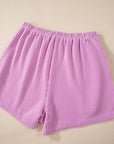 Corded Knit Long Sleeve Top and Shorts Set