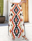Baha Ranch San Antonio Aztec Tiered Prairie Maxi Skirt