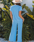 Leilany Corded Knit Short Sleeve Set