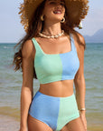Bonnie Colorblock Square Bikini Swimsuit