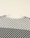 Kinley Pattern Lantern Sleeve Sweater