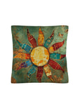Colores de Mexico Sun Face Throw Pillow Case Made in America