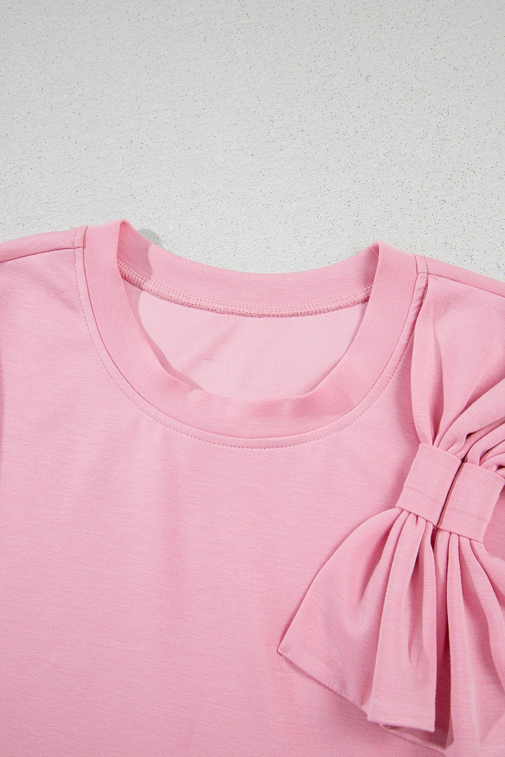 Bow Applique Short Sleeve T-Shirt