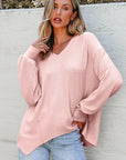 Talinia Shoulder Loose Blouse Long Sleeve Top