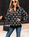 Elizabeth Shoulder Zipped Collar Sweater