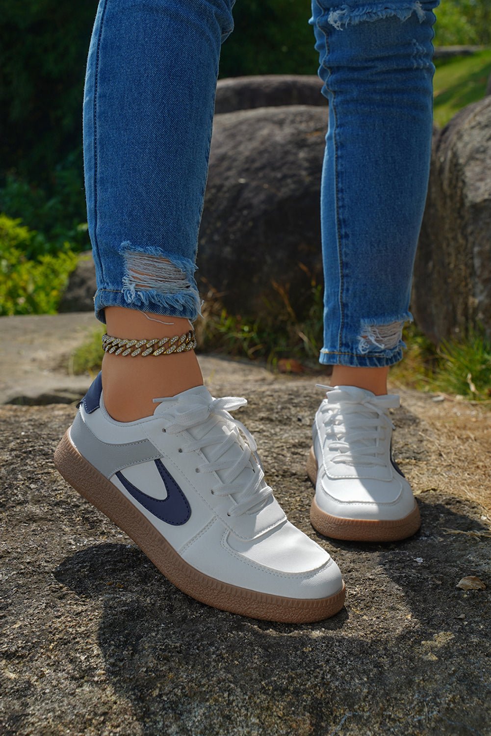 Elizabeth Leather Lace Up Sneakers