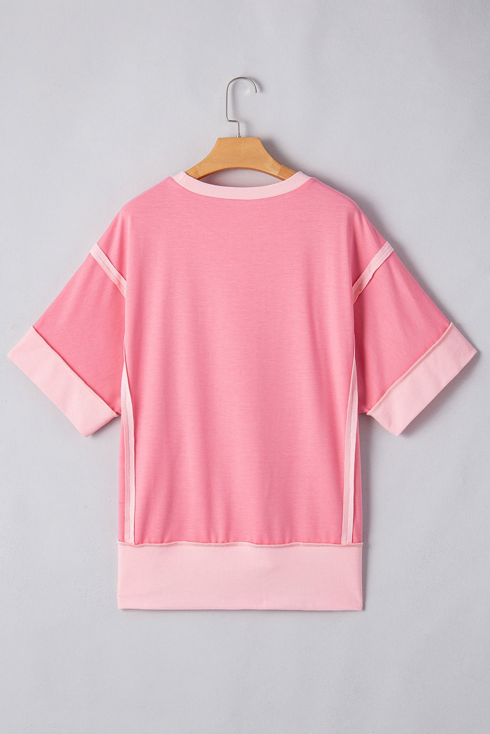Katie Raw Seam High Low Side Split Top