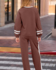 Varsity Stripe Pullover and Drawstring Pant Set