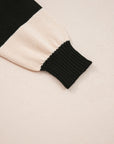 Stripe Knit Colorblock Sweater Mini Dress