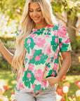 Jolene Ruched Short Sleeve Blouse