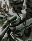 Leopard Varsity Stripe Trim Long Sleeve Top