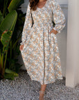 Indy Puff Sleeve Long Dress