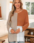 Zendaya Block Knit Loose Sweater