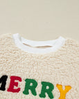 Ensley Christmas Embroidered Sherpa Pullover