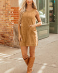 Emapia Corduroy Sleeveless Mini Dress