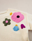 Tiana Pattern Ribbed Edge Sweater