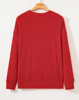 Aliella Letter Graphic Loose Long Sleeve Top