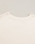 Waffle Knit Bishop Sleeve Side Split Top