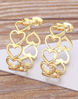 Lavender Link Hoop Stud Earrings