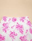 Floral Boho High Waist Ruffle Split Maxi Skirt