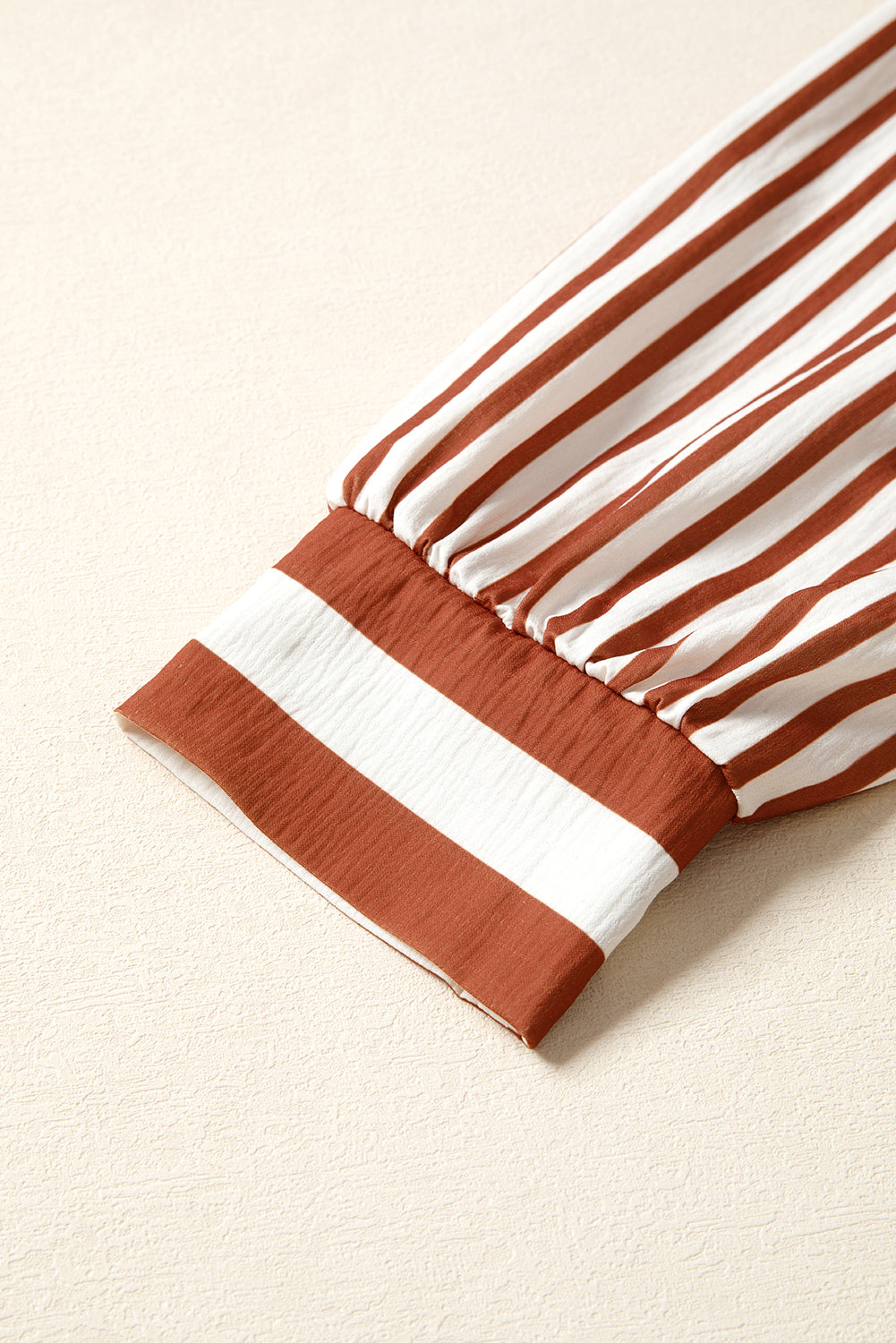 Stripe Long Sleeve Babydoll Blouse