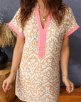 Khaleesi Patchwork Shift Mini Dress