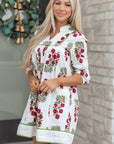 Halo Sleeve Loose Floral Dress
