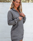 Frankie Ribbed Patchwork Sweatshirt Dress