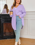 Rosie Waffle Knit Front PLUS Cardigan