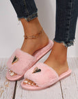 Alaina Open toe Plush Slippers