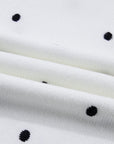 Polka Dot Bubble Short Sleeve Sweater