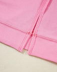 Bow Tie Lace Embroidered Reverse Seam Sweatshirt