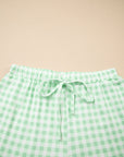 Gingham Long Sleeve Top and Shorts Set