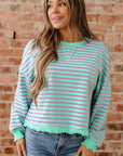 River Ribbed Trim Oversize Sweatshirt