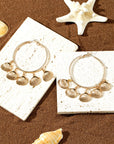 Lyra Vacation Shell Hoop Earrings