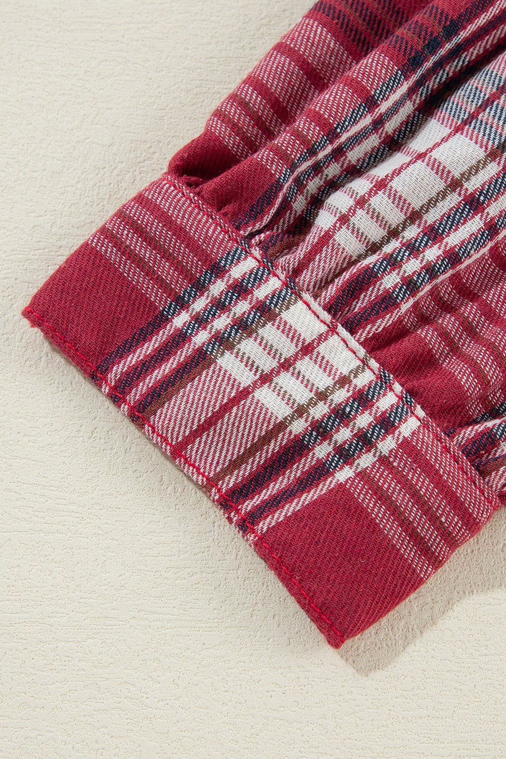 Plaid Patchwork Hooded Denim Jacket